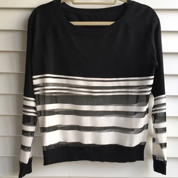 H&M Sheer Stripe Sweater - Picture 2 of 4